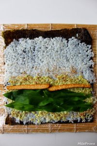 Makis vegan à l’ail des ours et tofu grillé